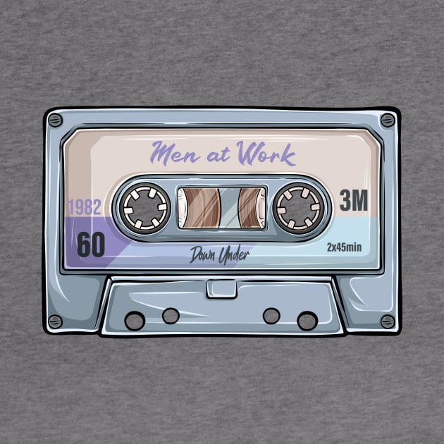 Men at Work Vintage Classic Cassette Tape by PowelCastStudio